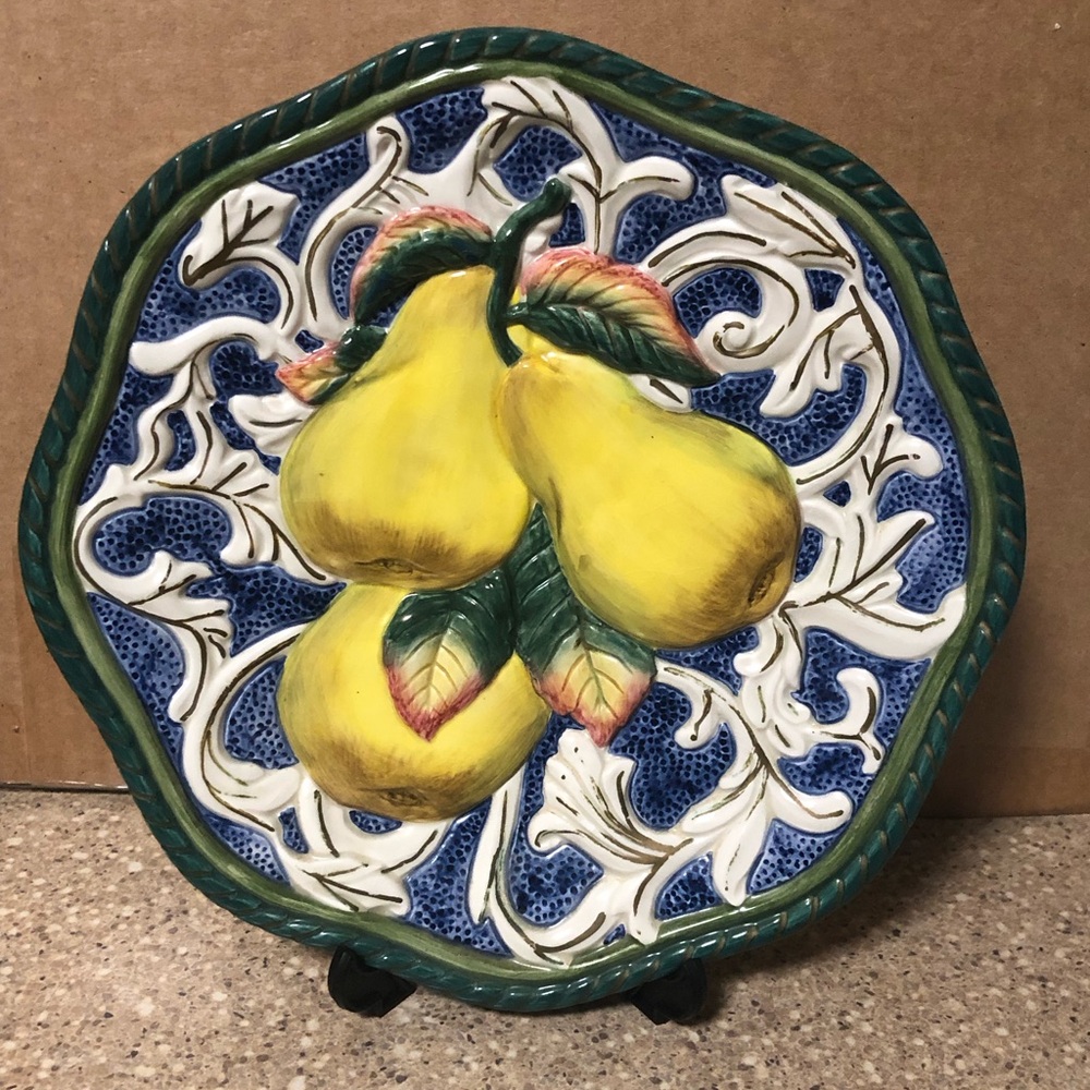 Fitz & Floyd Florentine Pear Canape Wall Decorative Plate